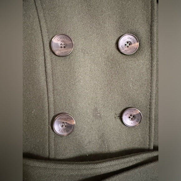 DKNY wool trench pea coat - hunter green - Picture 7 of 10